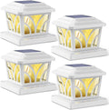 Solar Post Cap Lights Outdoor 4-Pack - 2 Color Edison LED Caps