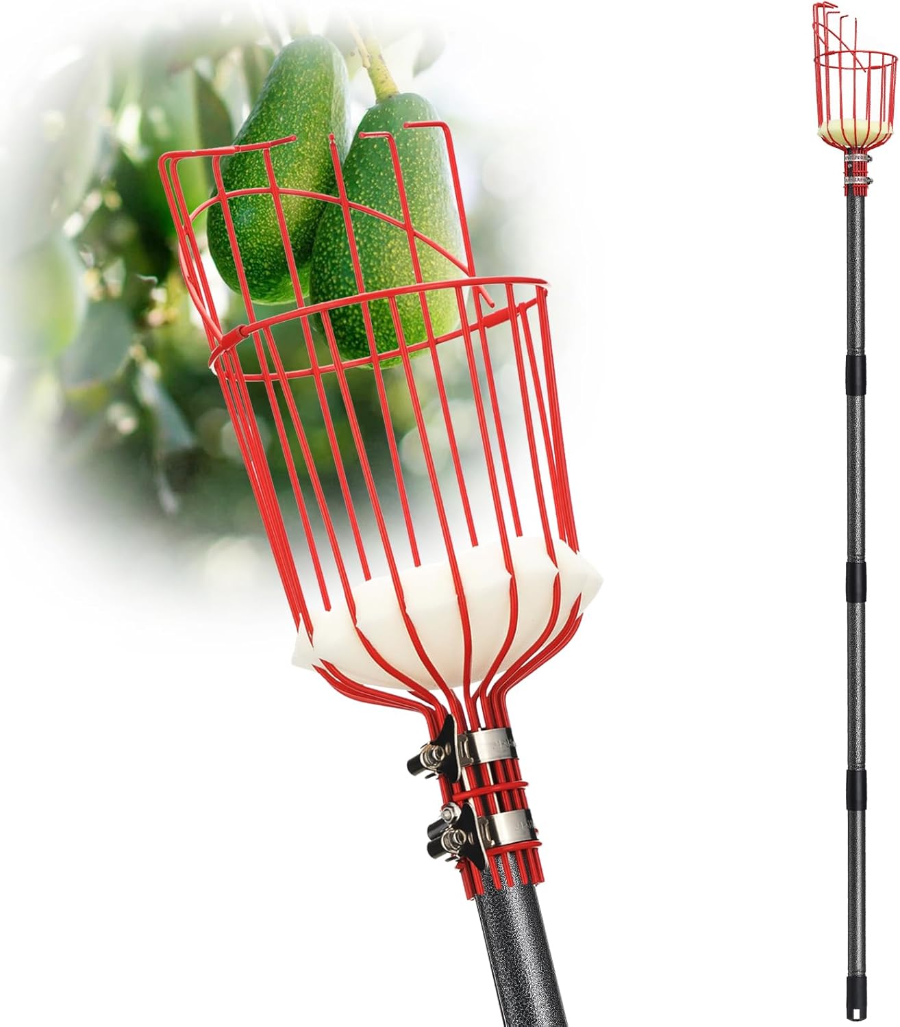 DonSail Fruit Picker Pole with Basket for Easy Harvesting