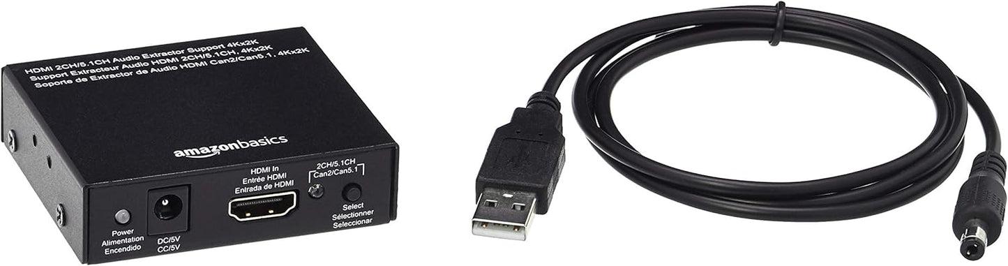 Basics 4K HDMI Audio Extractor - Enhance Sound Quality