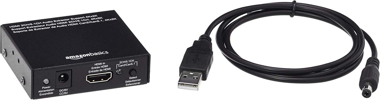 Basics 4K HDMI Audio Extractor - Enhance Sound Quality