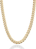 Miabella 18K Gold Over 925 Sterling Silver 5mm Diamond-Cut Curb Chain