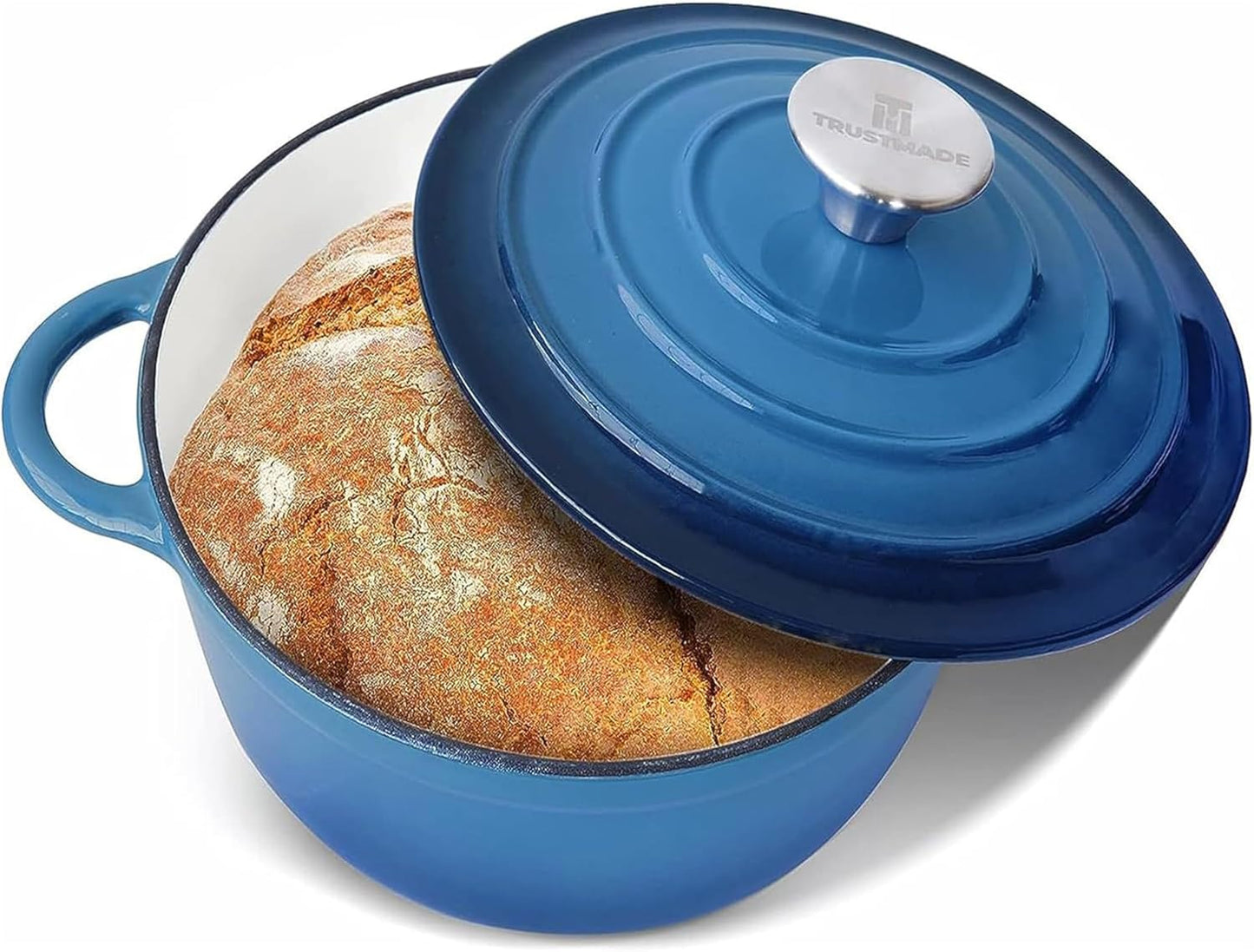 Trustmade 4.5 QT Cast Iron Dutch Oven for Healthy Cooking