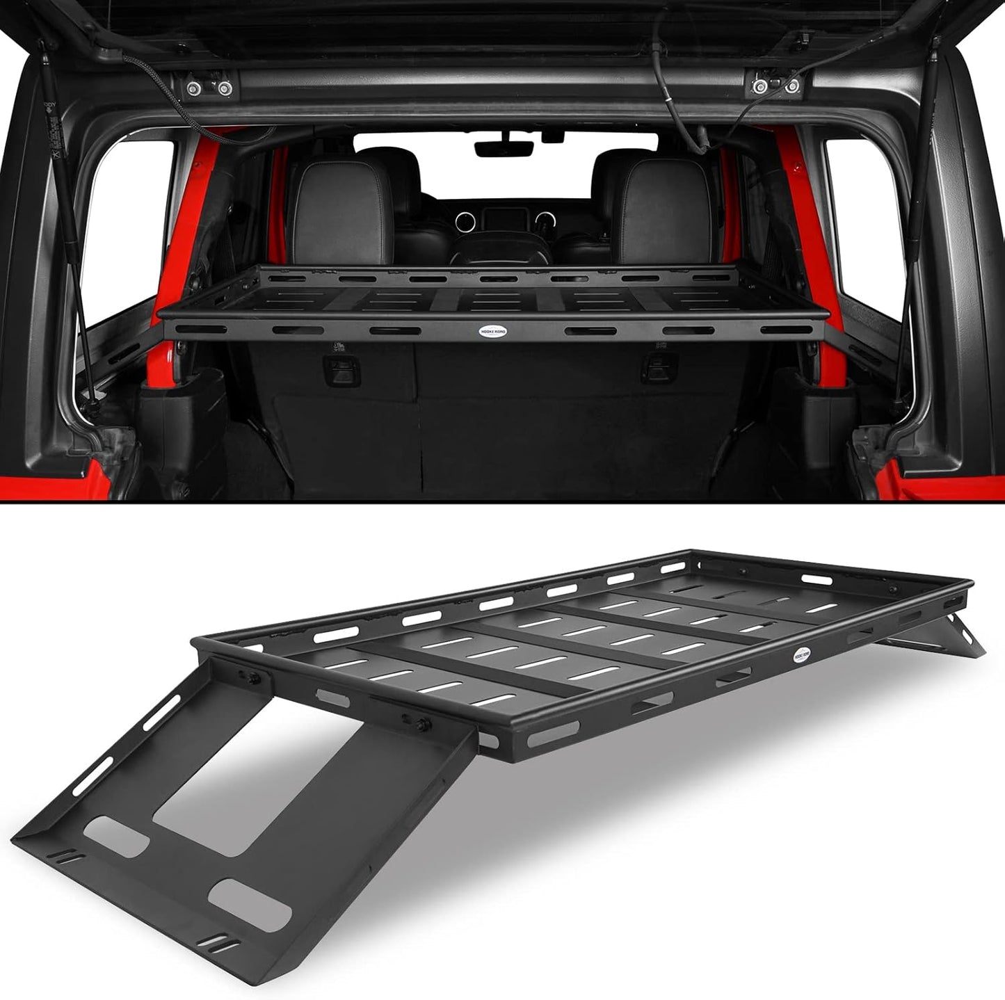 Hooke Road Rear Trunk Cargo Rack for Jeep Wrangler JK JL 4-Door
