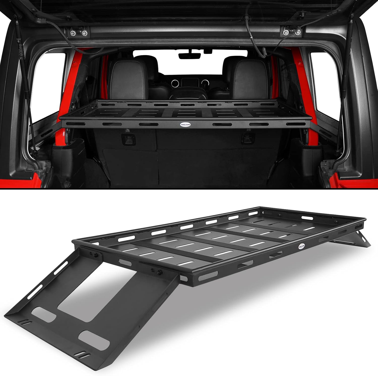 Hooke Road Rear Trunk Cargo Rack for Jeep Wrangler JK JL 4-Door