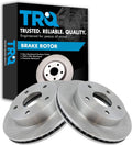 TRQ Front Brake Rotors Set Vented Compatible with 2000-2001 Dodge Ram
