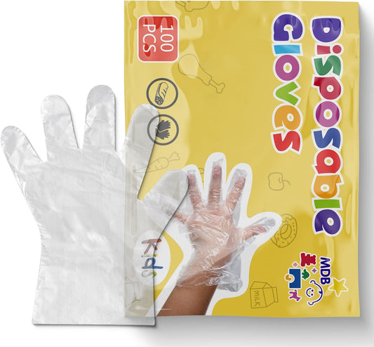 100-Pack Kids Disposable Gloves - Powder & Latex-Free Fun