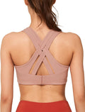 Yvette Women High Impact Sports Bras for Plus Size Comfort