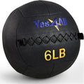 6 LB Yes4All Wall Ball - Soft Leather Iron Sand Medicine Ball