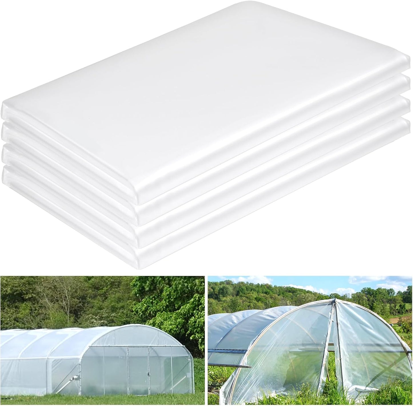 10 x 40 FT Clear Greenhouse Plastic Sheeting for All Seasons