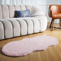 Latepis 2x4 Light Pink Faux Rabbit Rug for Bedroom Girls