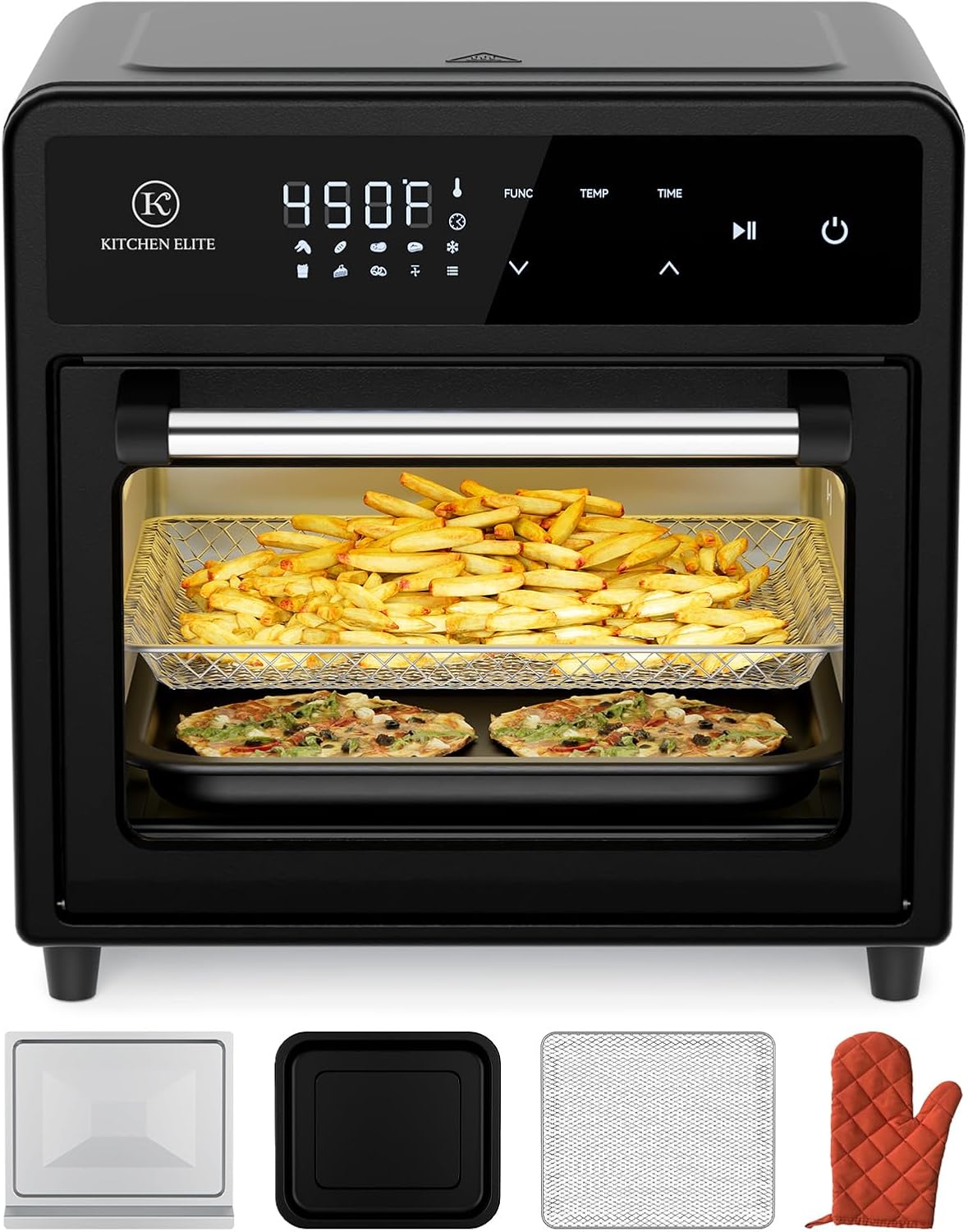 Kitchen Elite Air Fryer Oven: 10-in-1 Non-Toxic Cooking