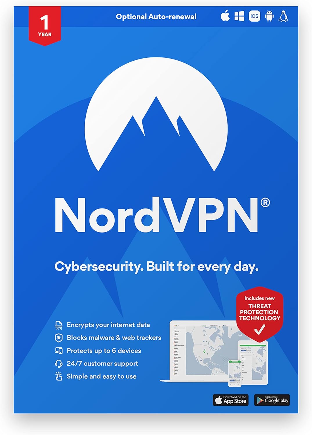NordVPN Standard 1-Year VPN & Cybersecurity Software