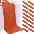 16PCS Orange Cheesecloth Table Runner 10ft x 35in - Boho Wedding Decor