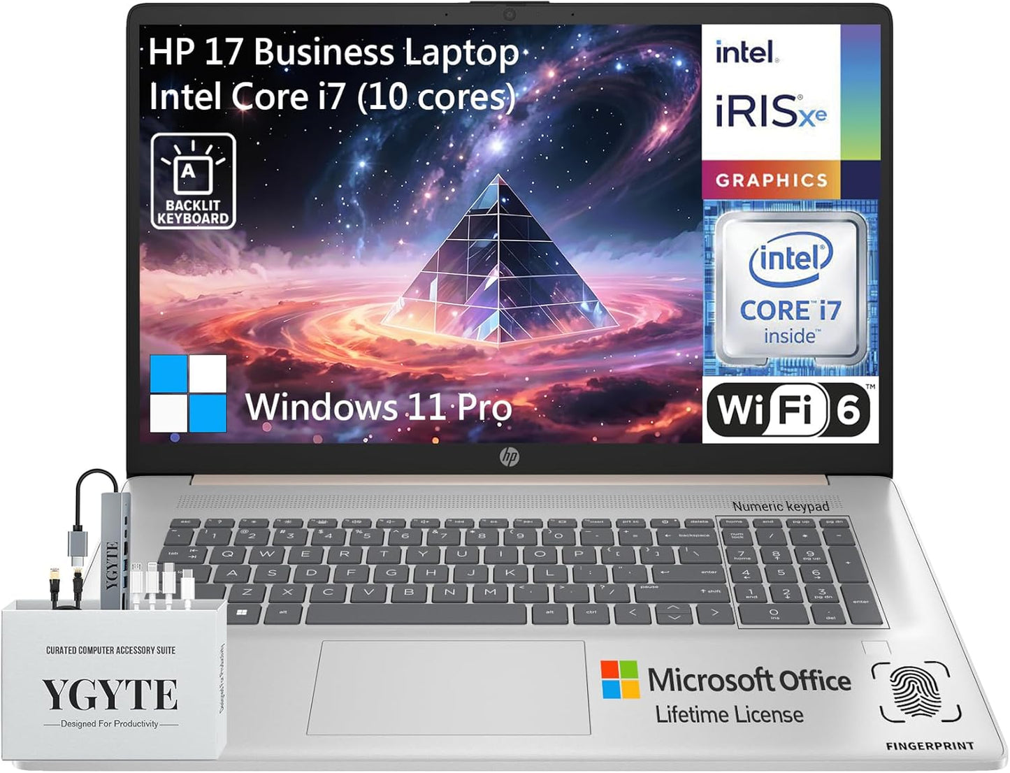 HP 17 Inch Touchscreen Laptop with i7, 64GB RAM, 2TB SSD