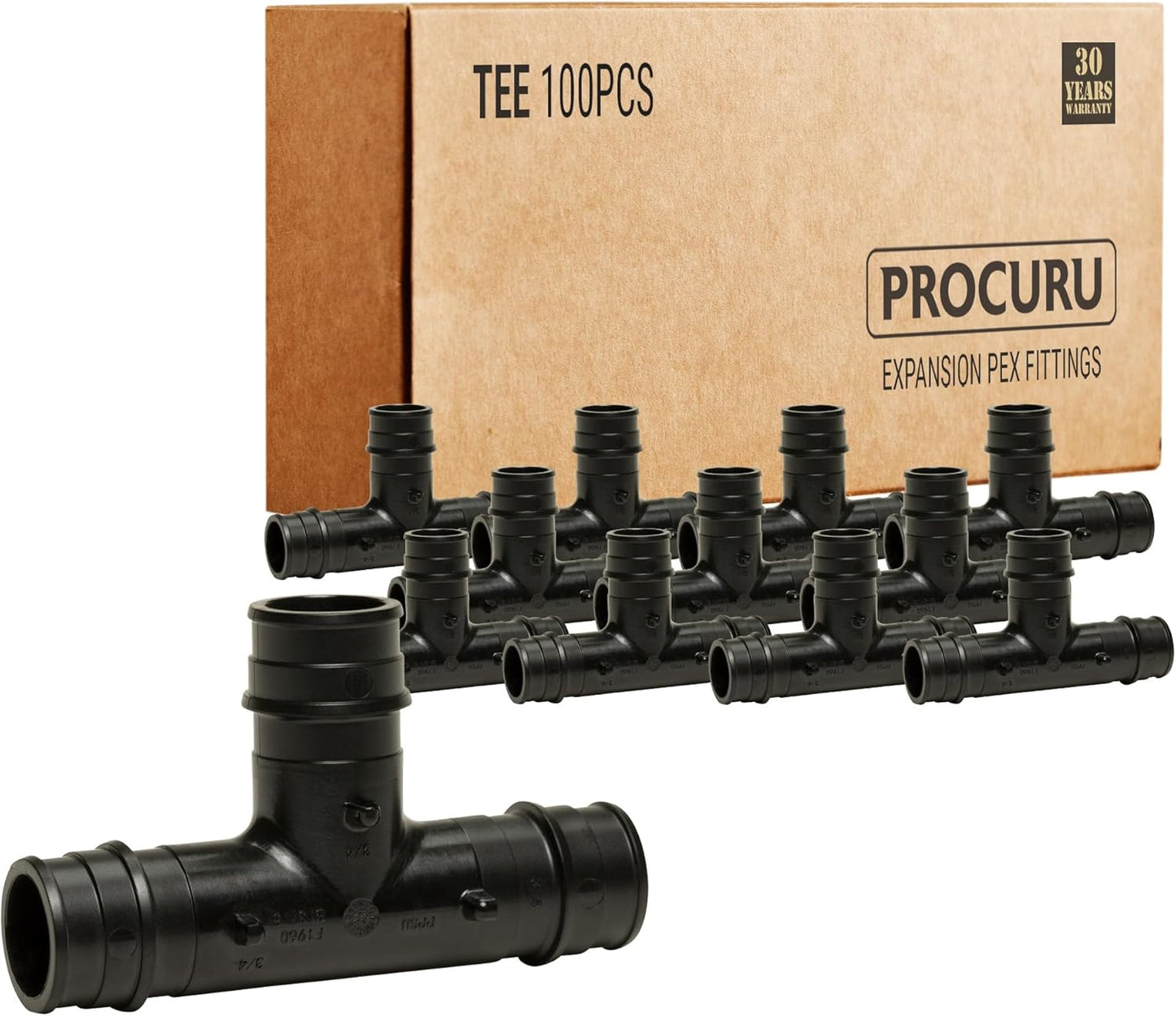 PROCURU 1/2-Inch Tee Expansion PEX-A F1960 Plumbing Fitting