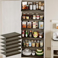 6-Pack PVC Composite Board Wire Rack Covers for Pantry - Walnut Look