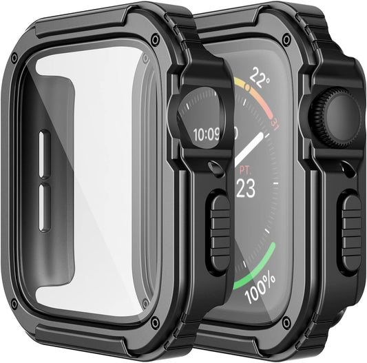 Rugged 44mm Apple Watch Case + Glass Protector
