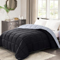 California King Comforter Reversible Black/Light Gray - Lightweight