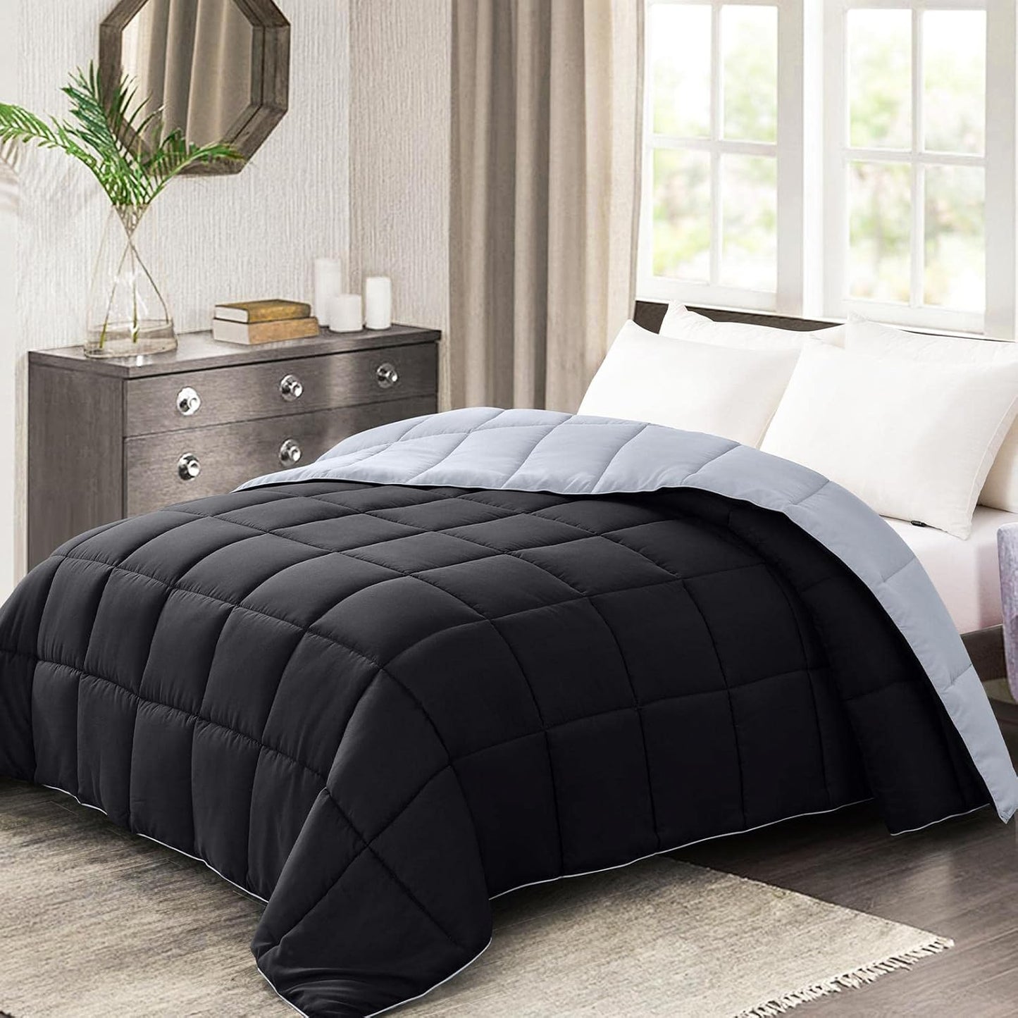 California King Comforter - Lightweight Reversible Bedding Option