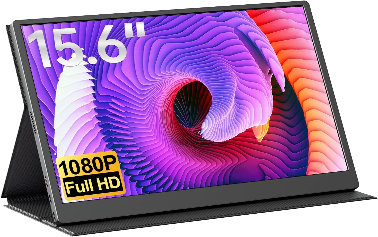 cocopar 15.6 FHD Portable Monitor w/ Cover & Speakers