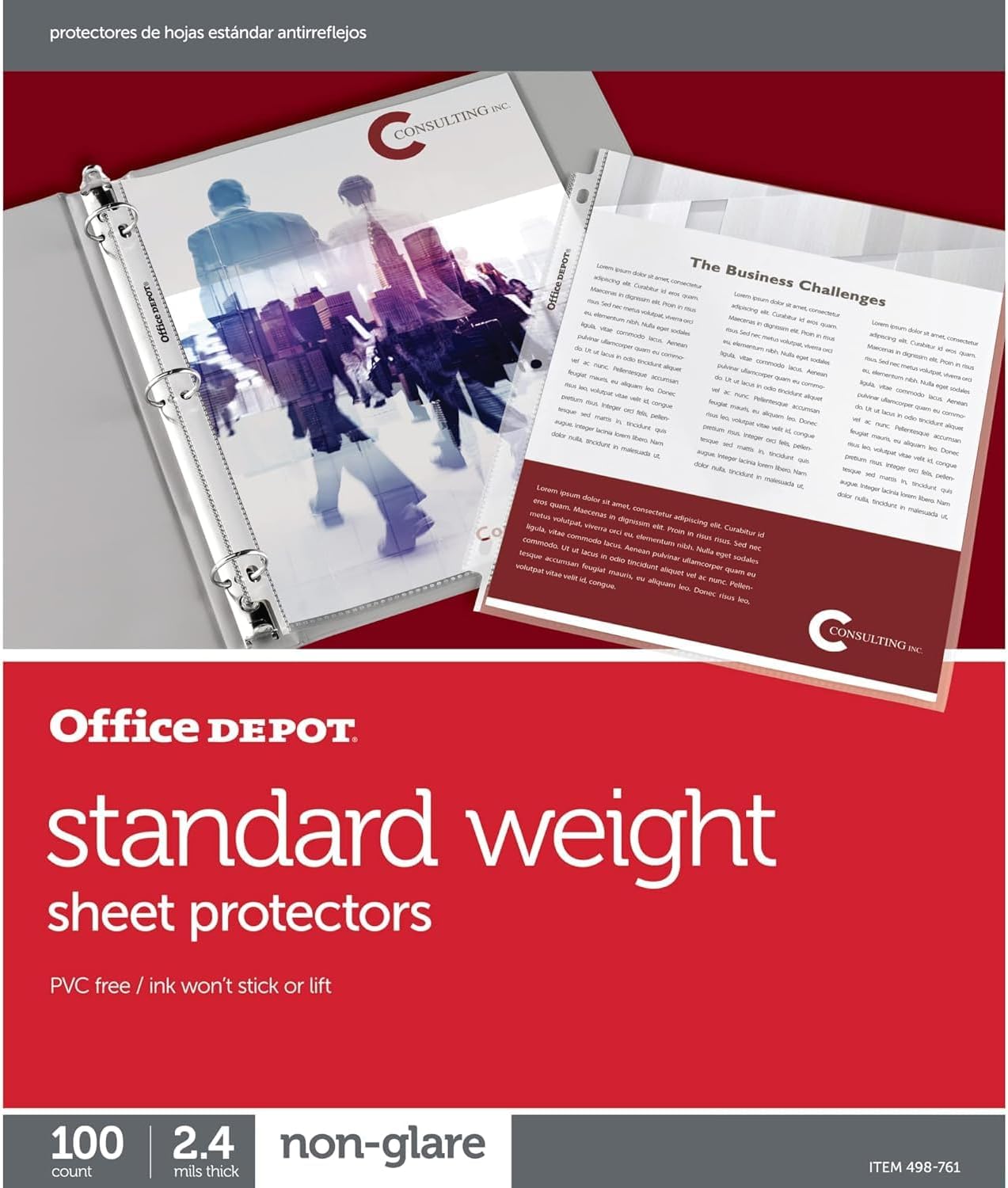 Office Depot Top-Loading Sheet Protectors - Non-Glare - Box Of 100