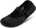 WHITIN Womens Wide Toe Box Barefoot Mary Jane Flats - Zero Drop