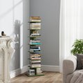 TUTOTAK Bookshelf 8-Tier Narrow Spine Book Shelf - Space-Saving Corner