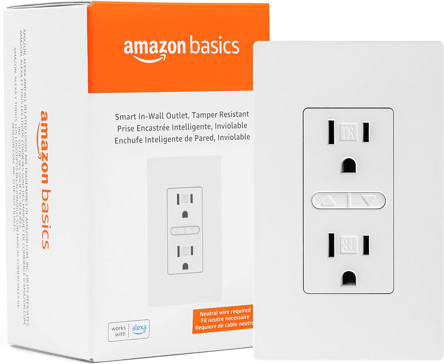 Alexa-Compatible Smart In-Wall Outlet, No Hub Needed