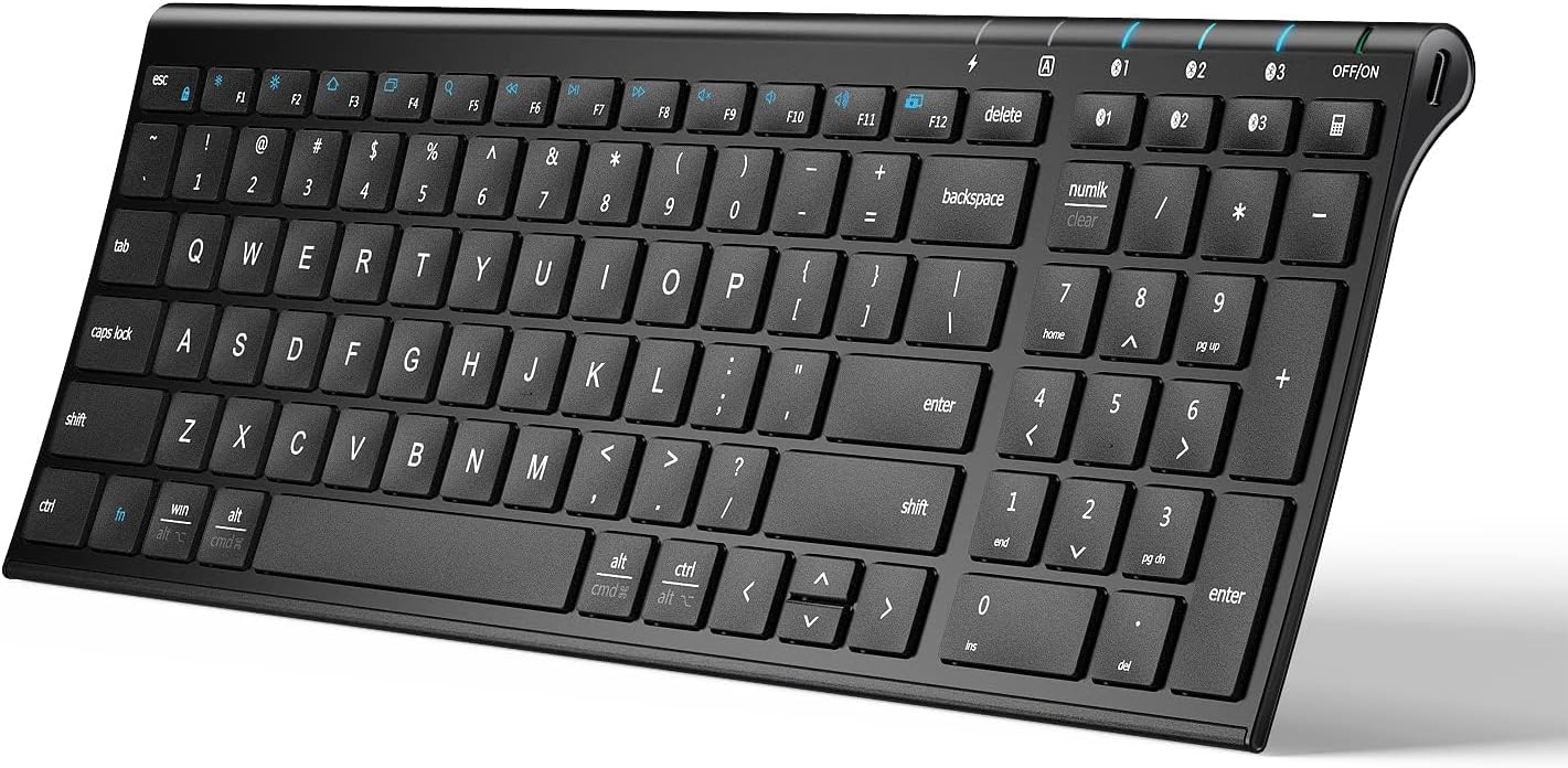 iClever BK10 Bluetooth Keyboard: Ergonomic Wireless Design
