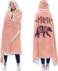 Mama Pink Wearable Blanket Hoodie - Cozy Mama Bear Gift