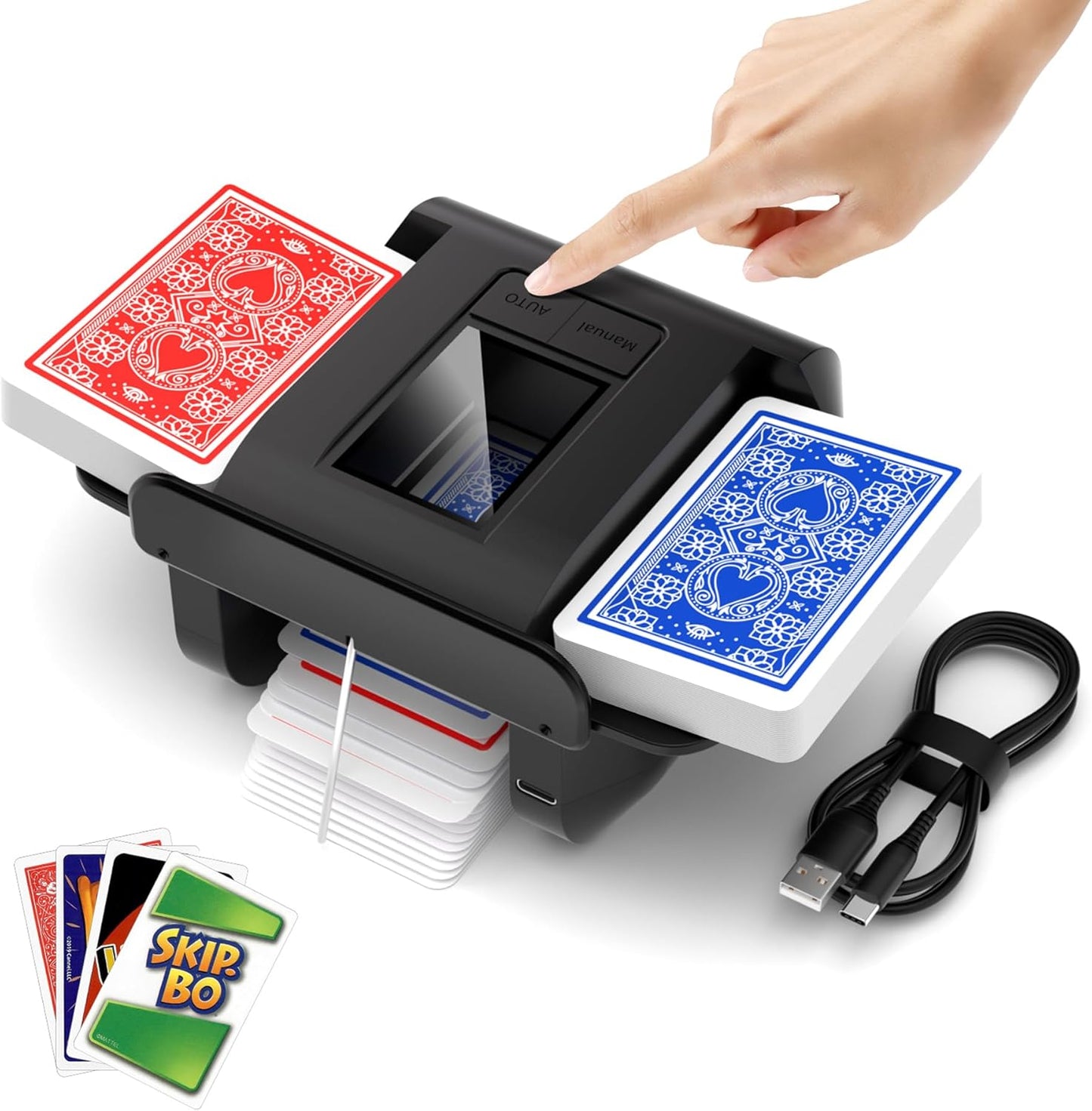 Automatic Card Shuffler Machine for Poker, UNO, and More