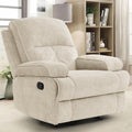 Comfort meets style: Beige Glider Rocker Chair
