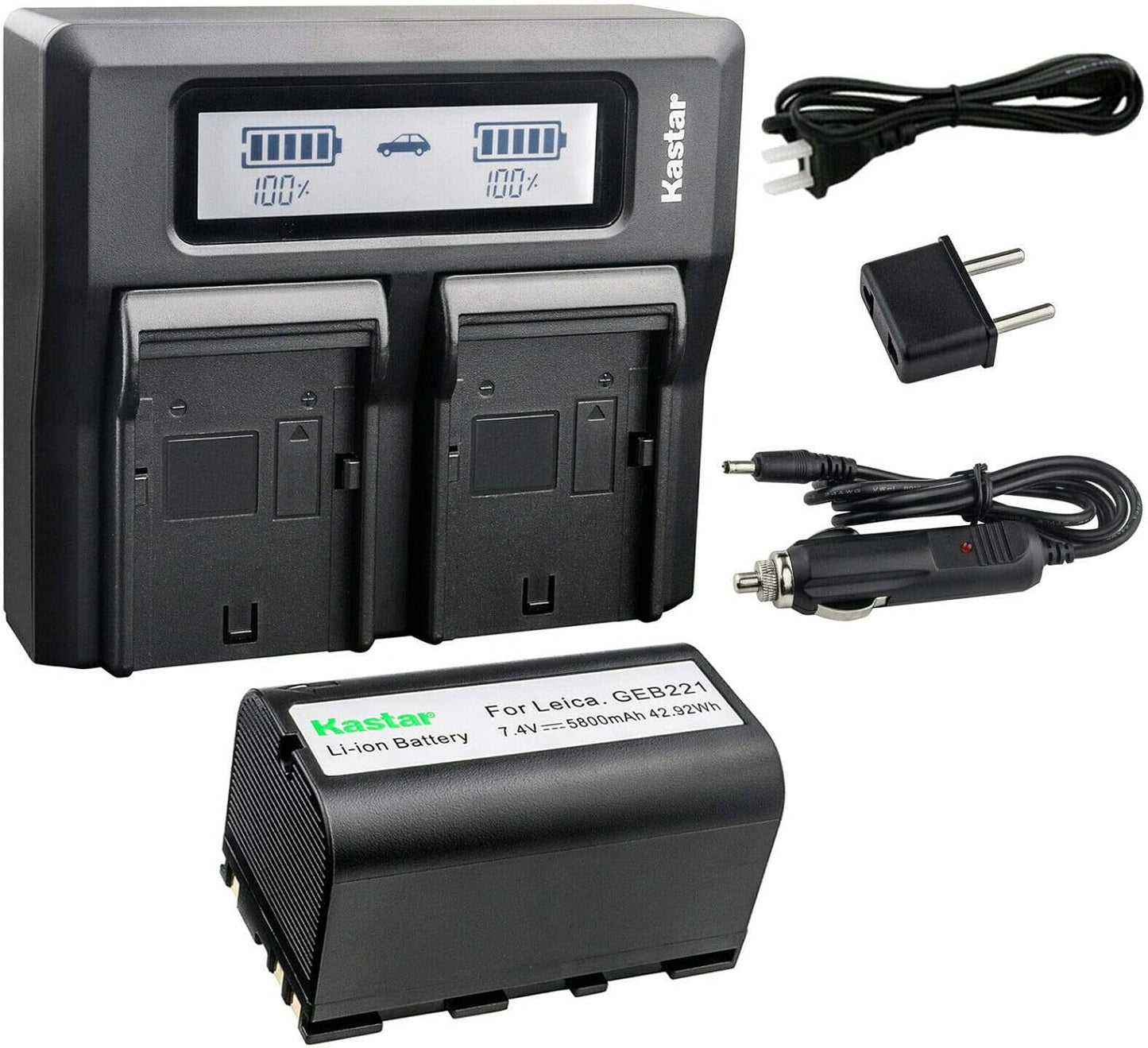 Kastar Dual Fast Charger for Leica Batteries - Reliable Power