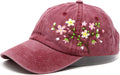 Unique Hand Embroidered Floral Baseball Cap - One of a Kind