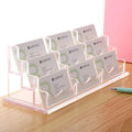 Business Card Holder for Desk 3-Tier 9 Slots - Clear Acrylic Display