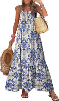 Dokotoo Women Spaghetti Strap Boho Maxi Dress - Flowy Summer Style