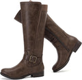 Women's Slouchy Knee High Boots Wide Calf Platform Flat - Stylish Fall