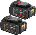 waitley 2 Pack 20V 6.0A Replacement Battery Compatible with Dewalt