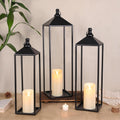22in 19in 17in Lanterns Decorative Candle Lanterns - Set of 3