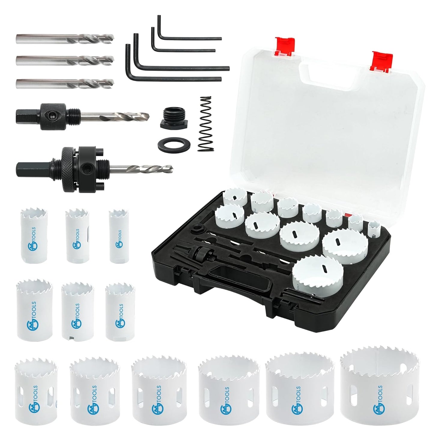 Hole Saw Kit Bi Metal with 22 PCS Blades for Smooth Cutting