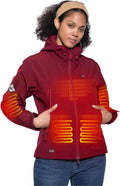 Heated Jacket for Women with 12V Battery Pack - Soft Shell Black