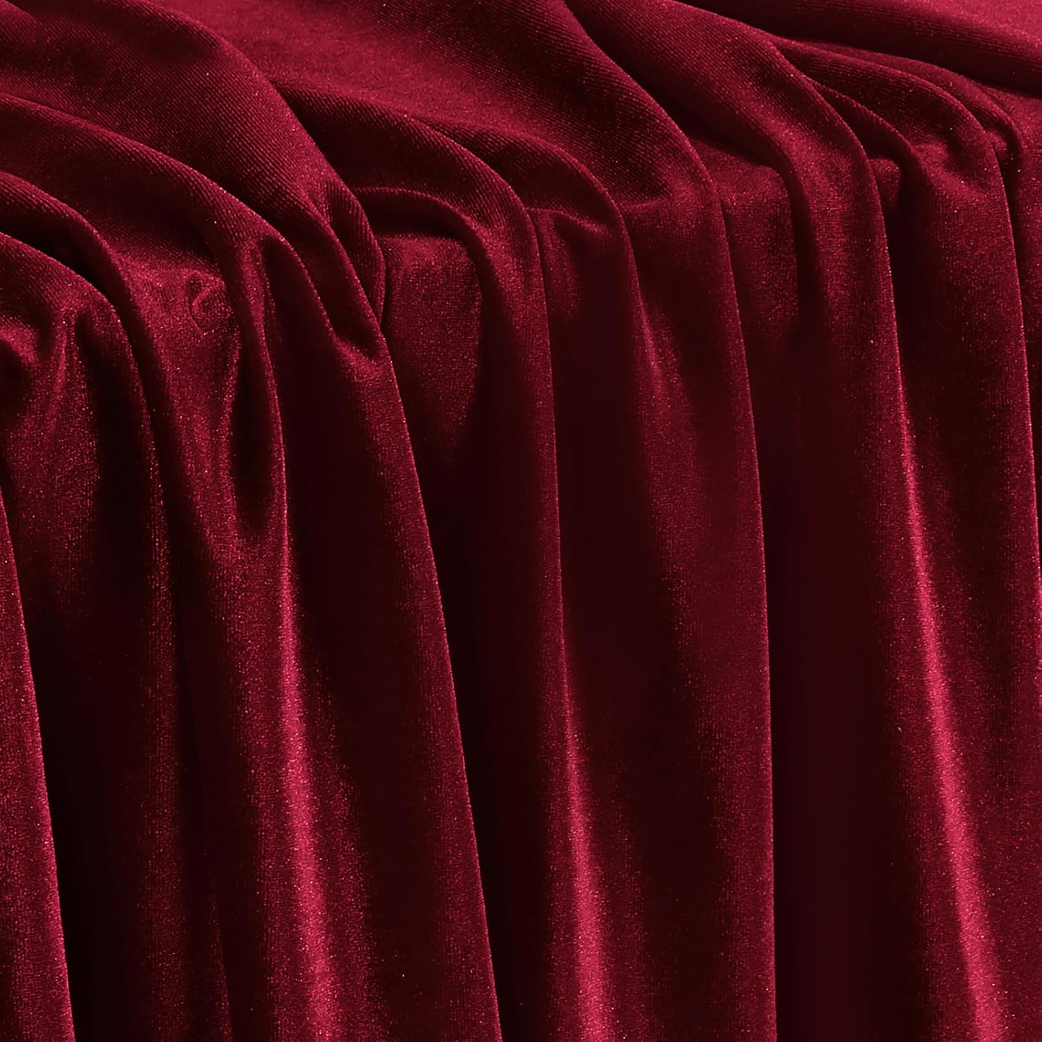 Burgundy Stretch Velvet Fabric 60 Inch Wide for Sewing Projects
