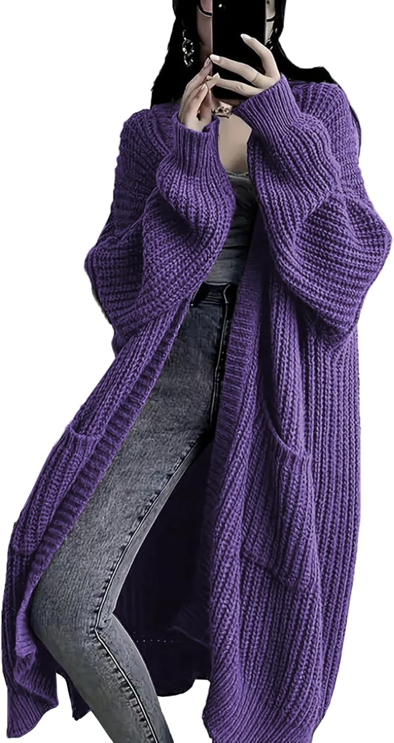 Womens Long Cardigan Sweaters Open Front Oversized Duster
