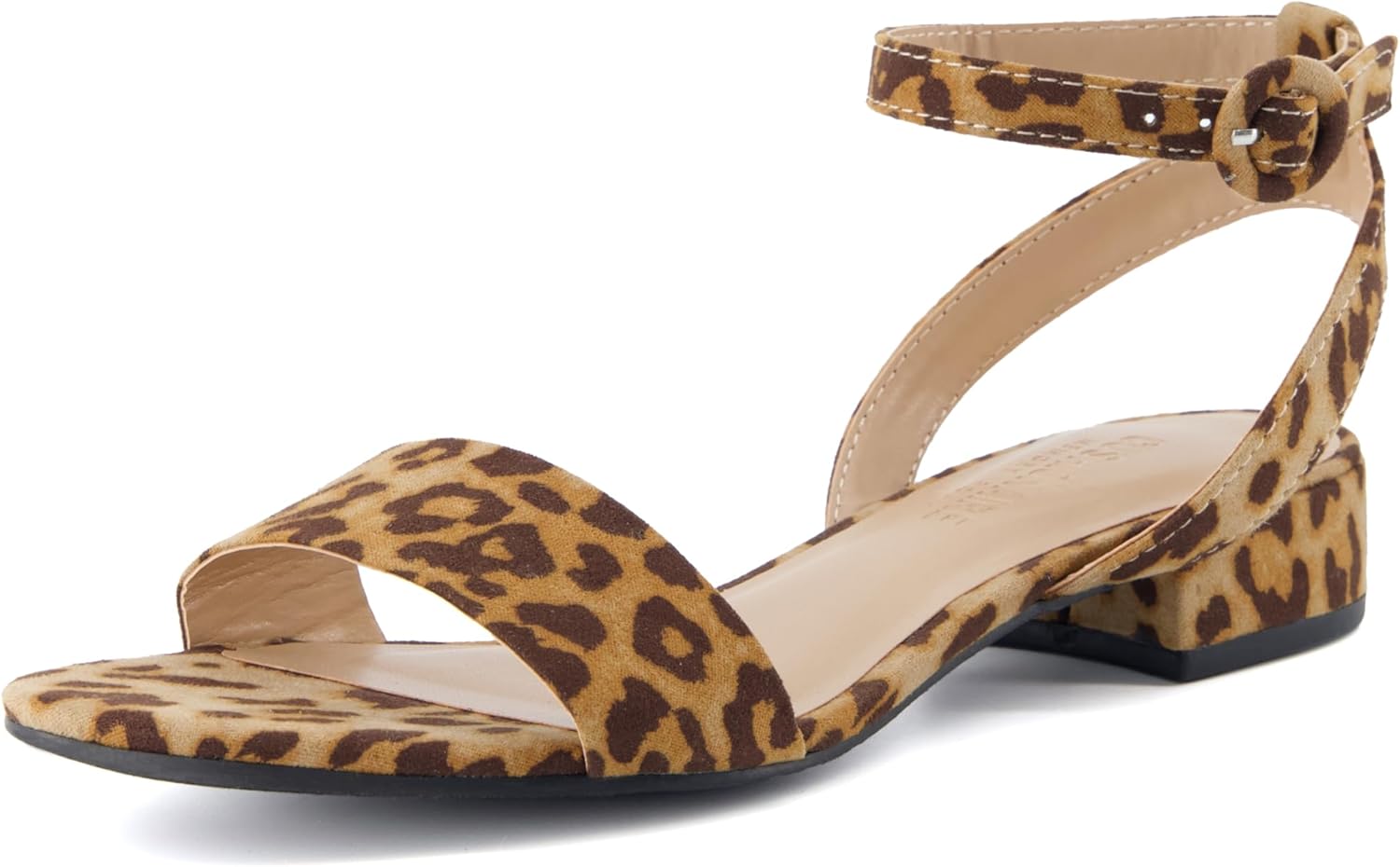 CUSHIONAIRE Women's Nila One Band Low Block Heel Sandals