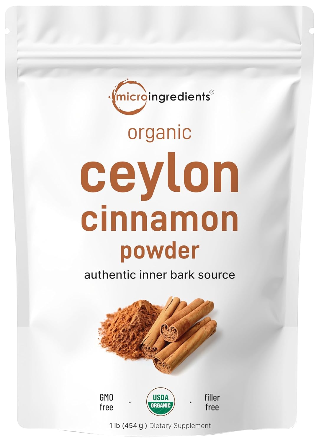 Premium Organic Ceylon Cinnamon Powder, 1lb - Pure Spice Power