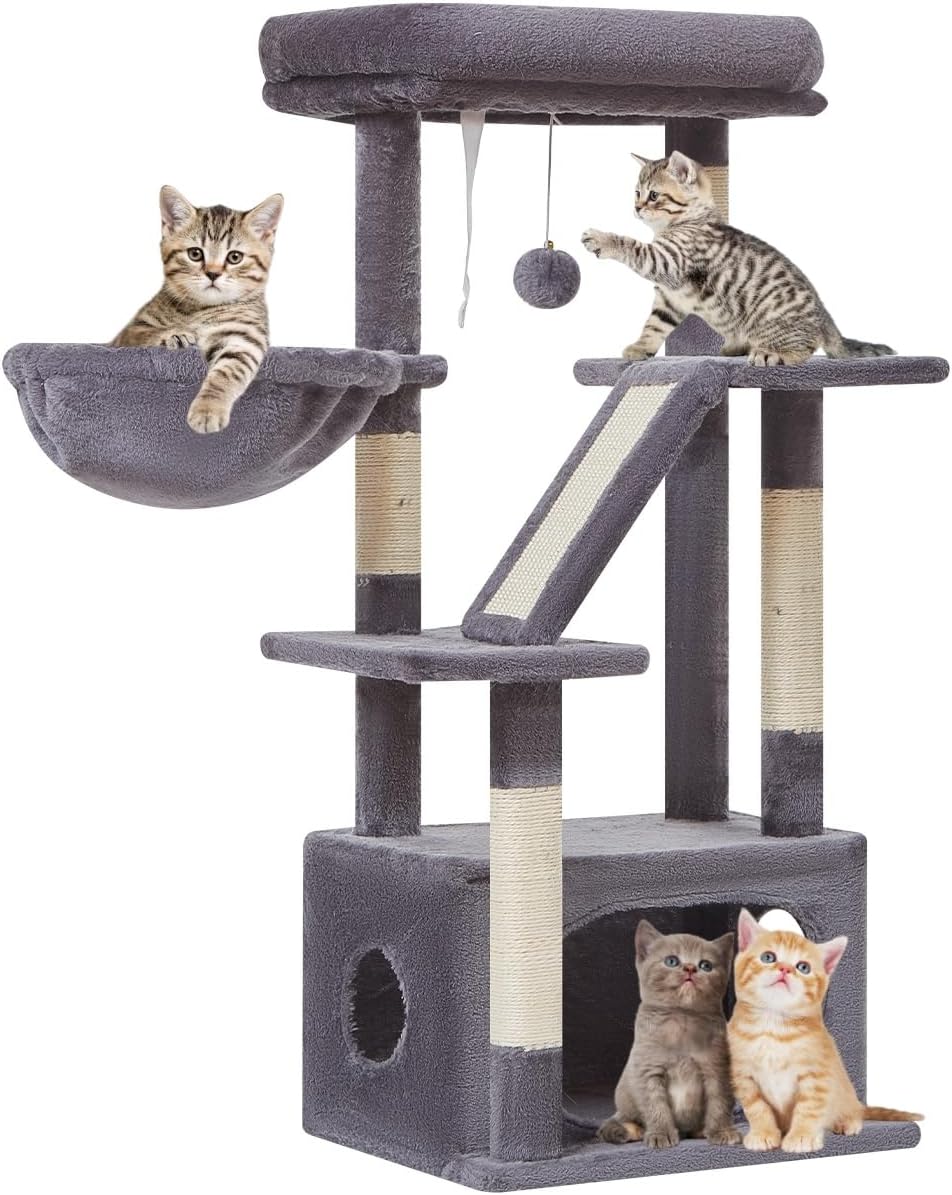 Taoqimiao Cat Tree 38.5-Inch Tower for Indoor Kittens