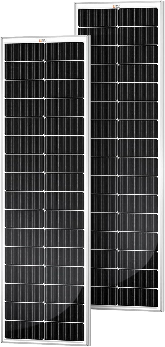 RICH SOLAR MEGA 100 Slim 2 Pack 100 Watt Monocrystalline Panels