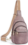 Small Sling Bag for Women Leather Crossbody - Compact Travel Chest Bag