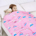 Kivik Weighted Blanket 5lbs Pink Unicorn Throw - Cozy All-Season