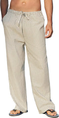 COOFANDY Mens Casual Linen Pants for Summer Comfort
